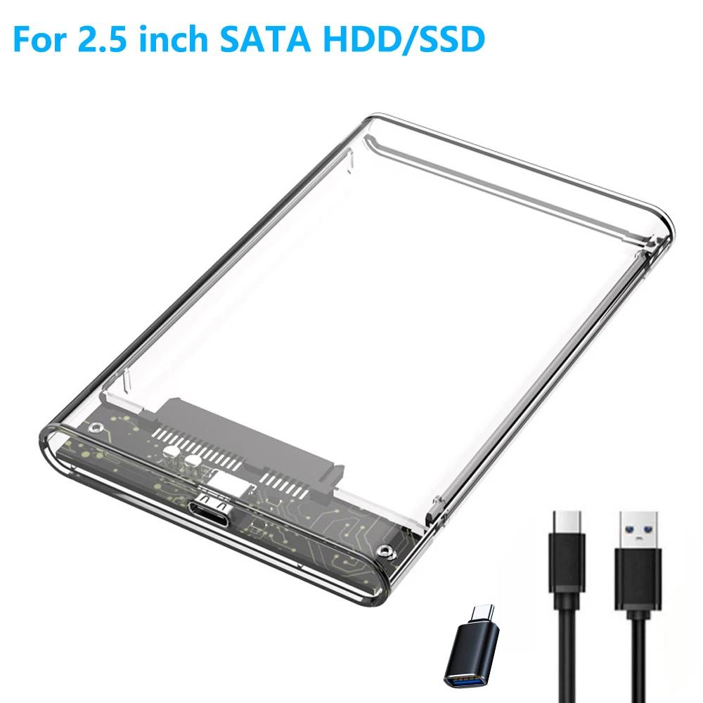 YUCUN  HD  ̽, 2.5 ġ HDD SSD SATA Ŭ, ABS , USB3.0 C ŸԿ 2.5 ġ ϵ ũ ڽ, 6 TB UASP